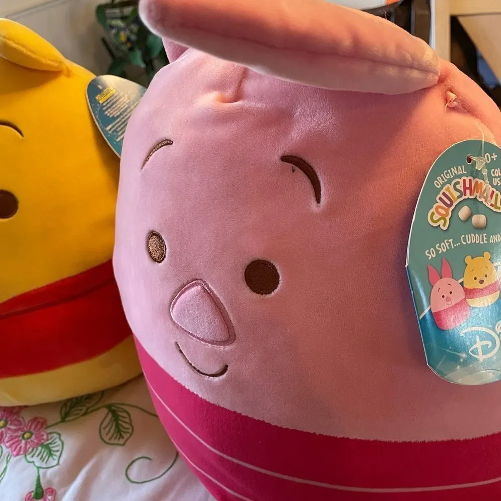 Winnie The Pooh and Piglet Disney Squishmallow Plushes